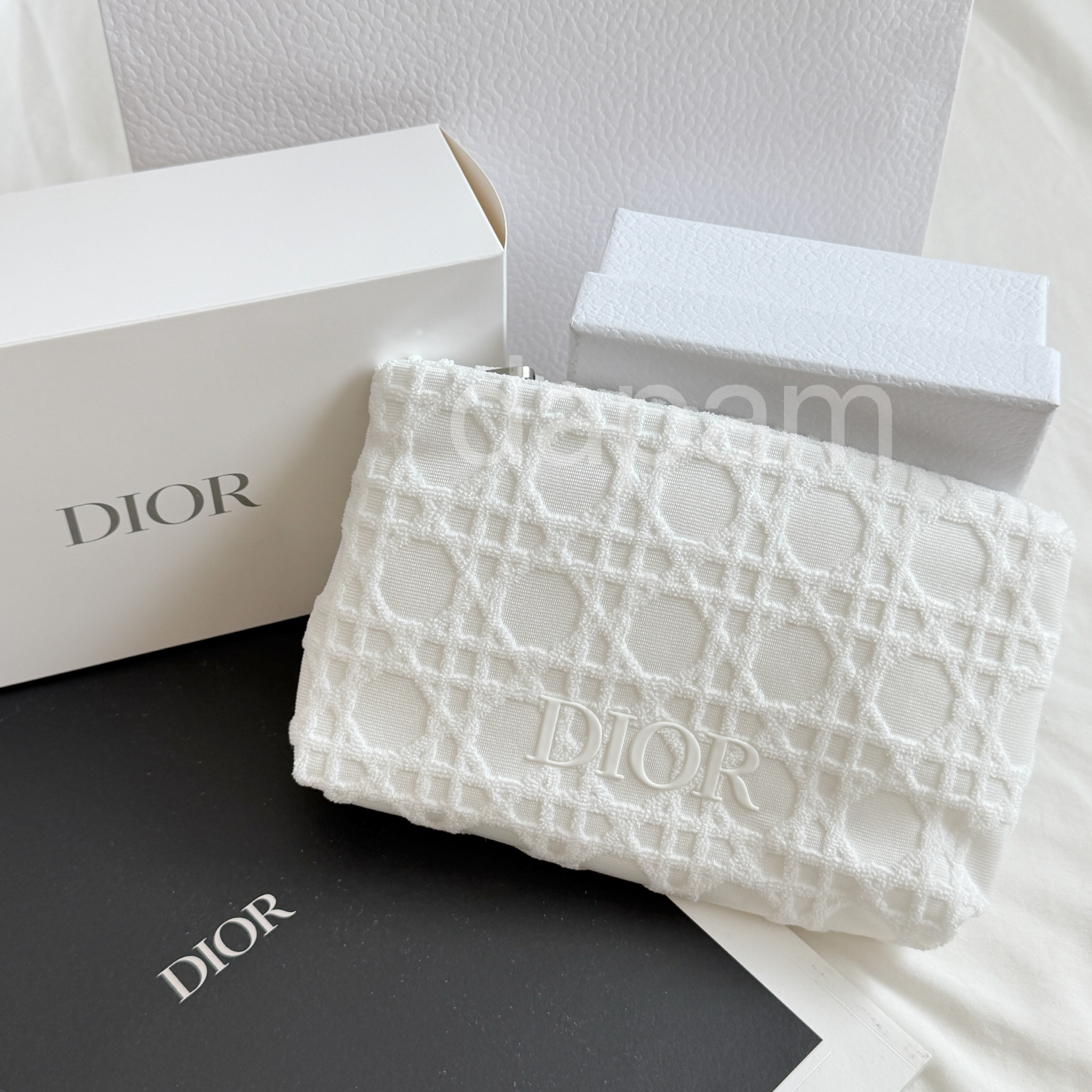 디올 화이트 레이스 파우치 노벨티 디올뷰티