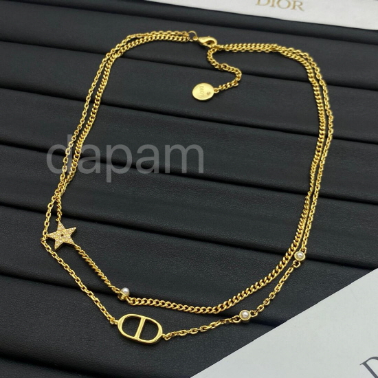 디올 petit CD 더블 레이어드 목걸이 